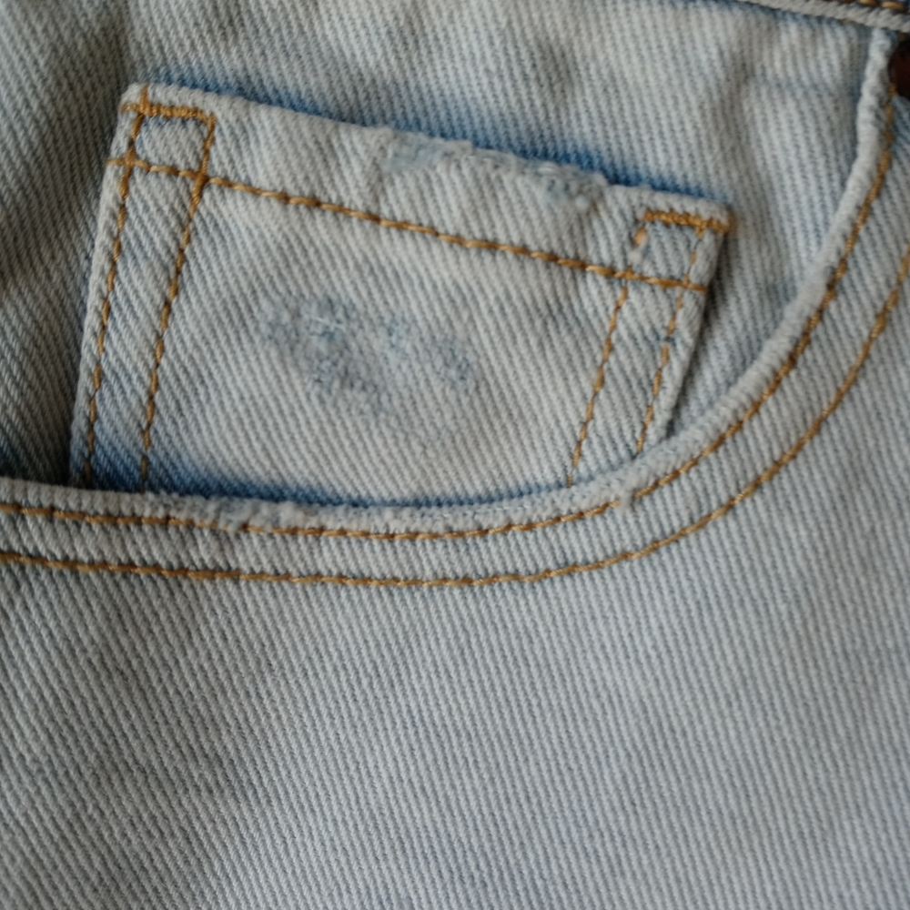 PACSUN high rise distressed denim jean shorts - Picture 6 of 7
